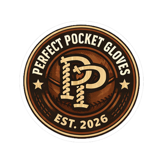 Perfect Pocket Gloves Round Vinyl Sticker — 'Perfect Pocket Gloves Est. 2026' Logo Kiss-Cut